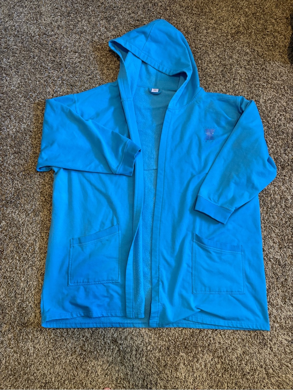 Salvage Kids Hooded Open-Front Jacket - Bright Blue